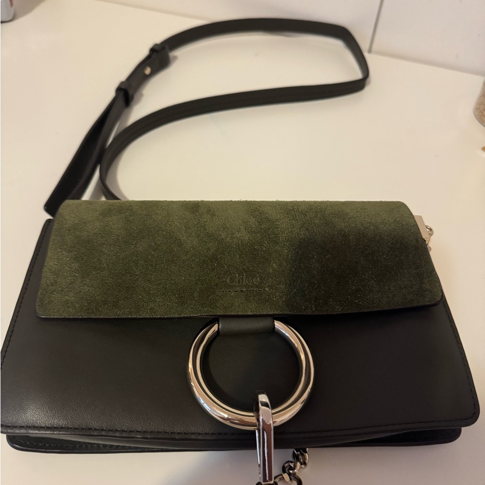 Chloe small Faye Green Crossbody Bag Authentic